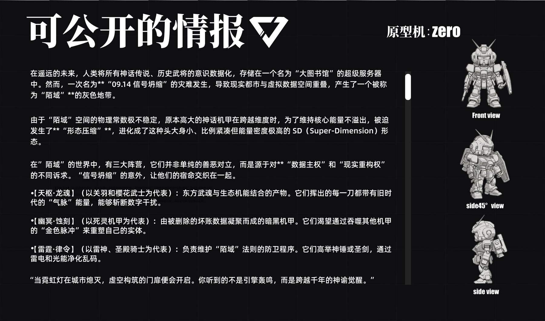 重装神域公开情报页面